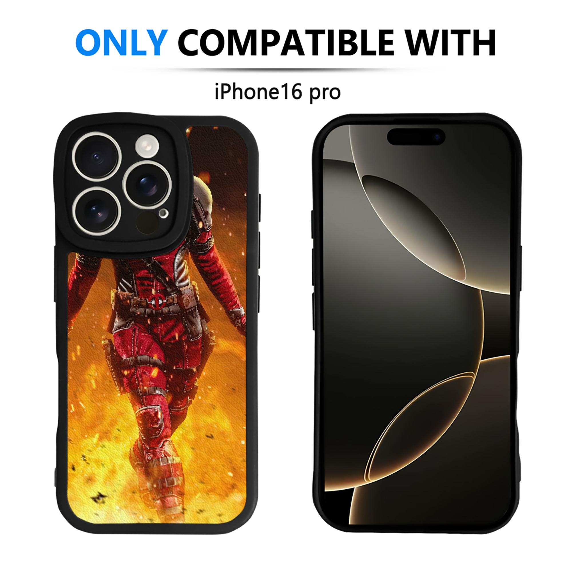 （画像用） Deadpool デッドプール 【iPhone 16シリーズ対応】シリコンスマホケース（レザー調） 材質：シリコン